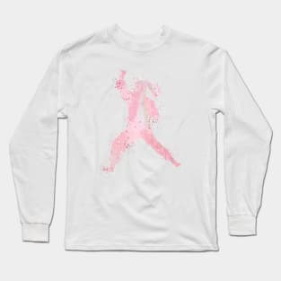 Karate Girl Watercolor Martial Arts Enthusiasts Gift Long Sleeve T-Shirt